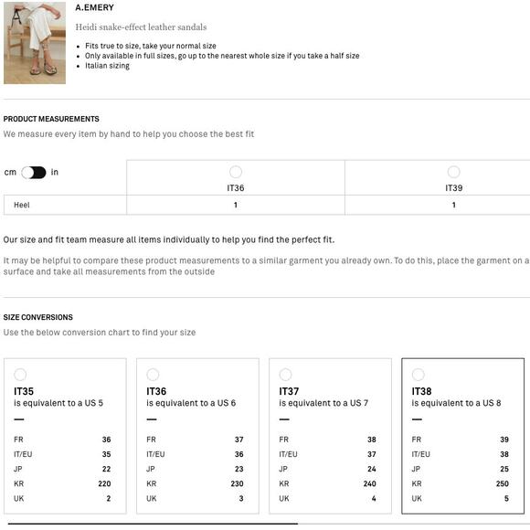 A.EMERY | Heidi Sandal in Eggshell Snake Print Ankle Wrap IT 38 / US 8 - Picture 12 of 12